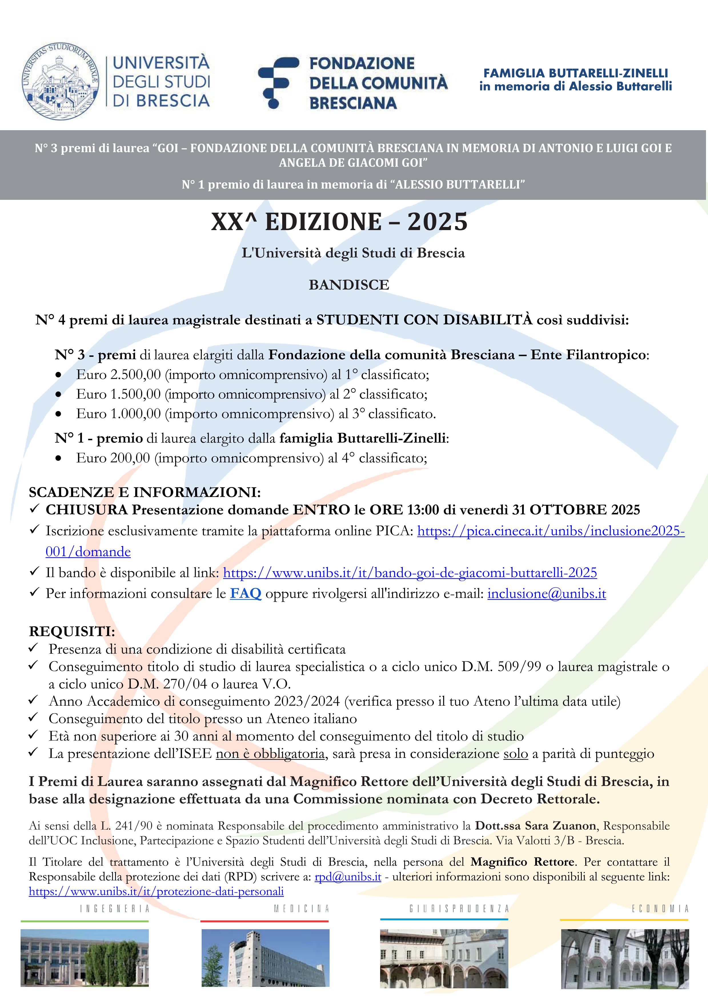 locandina del bando